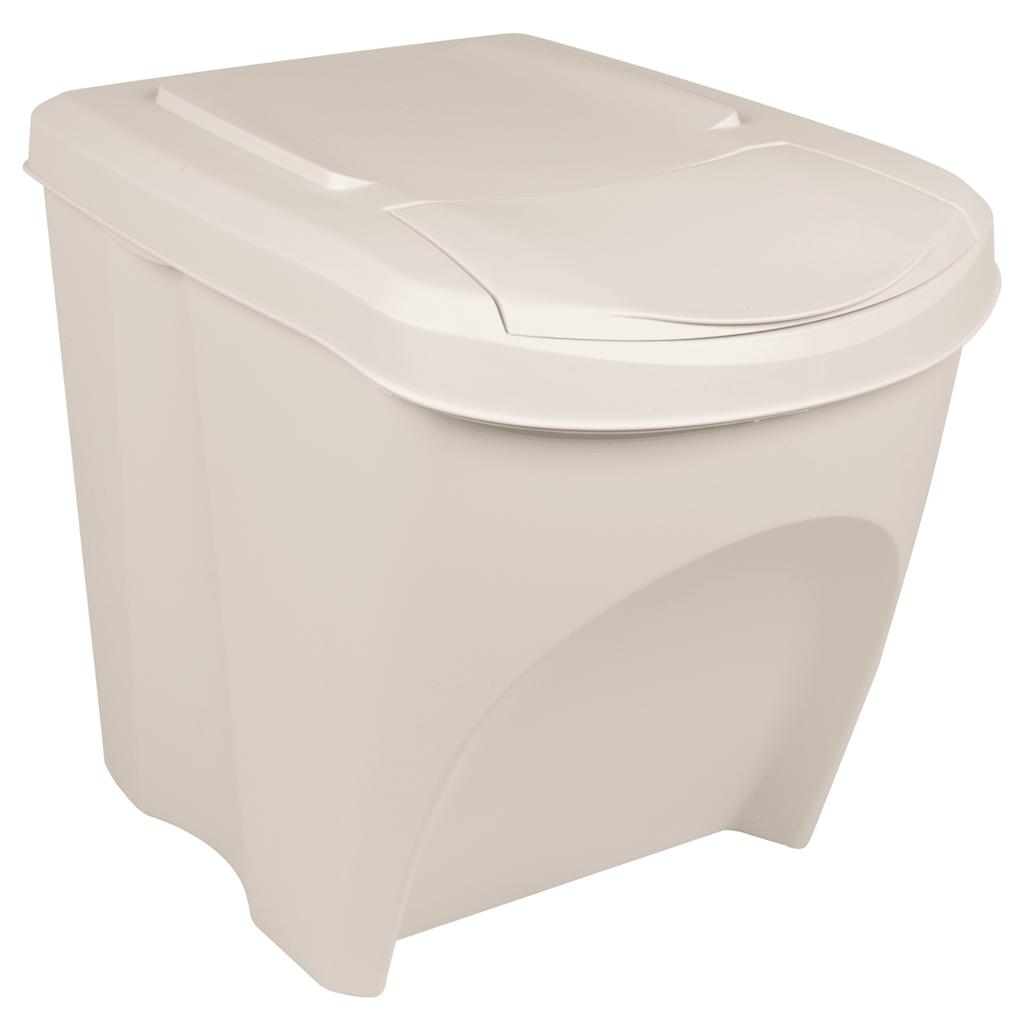 Vidaxl Garbage Bids 3 St Stackable 75 L Polypropene White