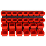 Vidaxl 30-piece sorting system set 77x39 cm Polypropene red and black