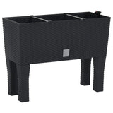 Vidaxl Planter surélevé 60x25x46 cm PP Roard anthracite -colored