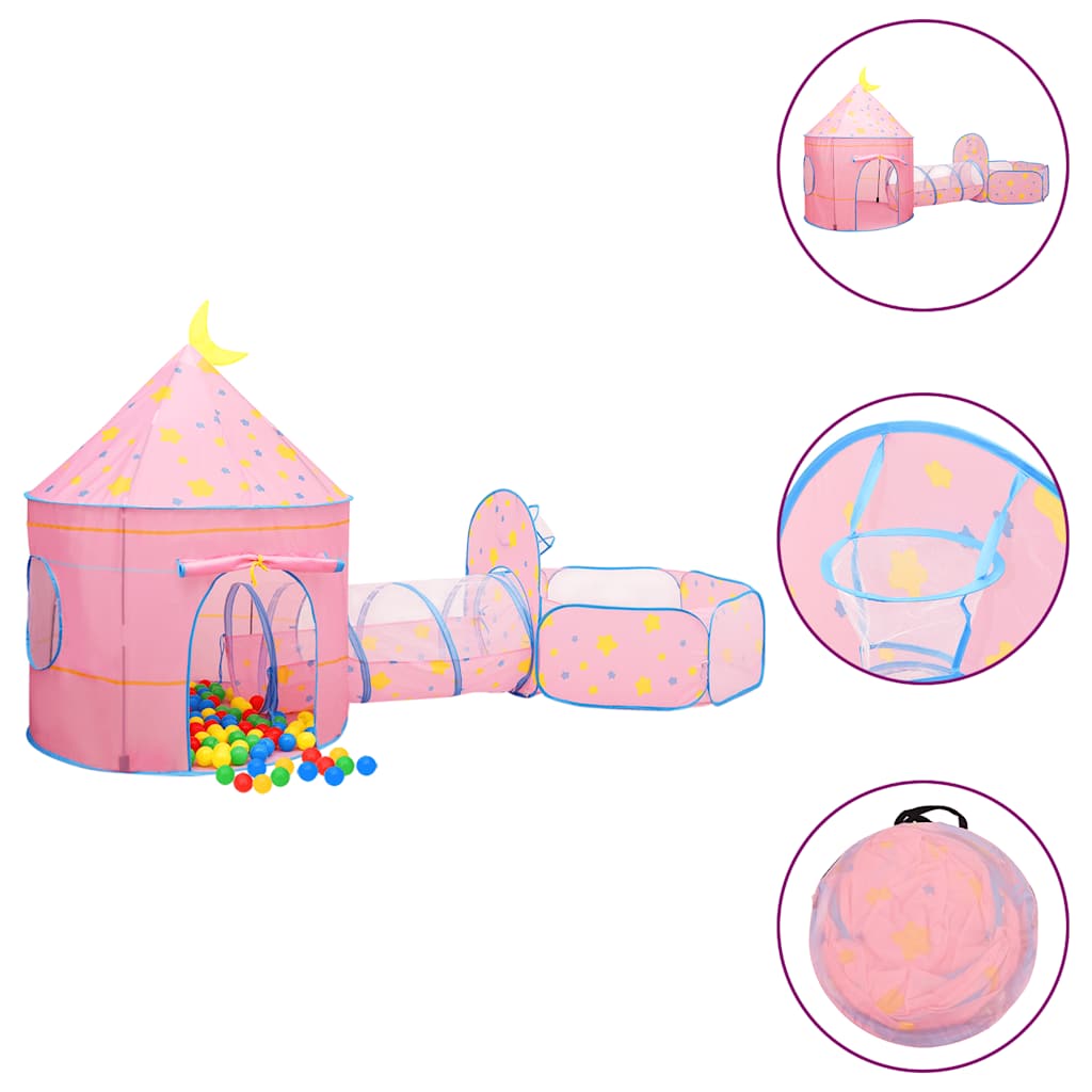 Vidaxl kinderspeeltent 301x120x128 cm roze