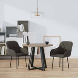 Vidaxl eetkamerstoelen 2 st fluweel donkergrijs