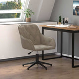 Vidaxl kantoorstoel draaibaar fluweel lichtgrijs