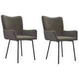 Vidaxl eetkamerstoelen 2 st fluweel donkergrijs