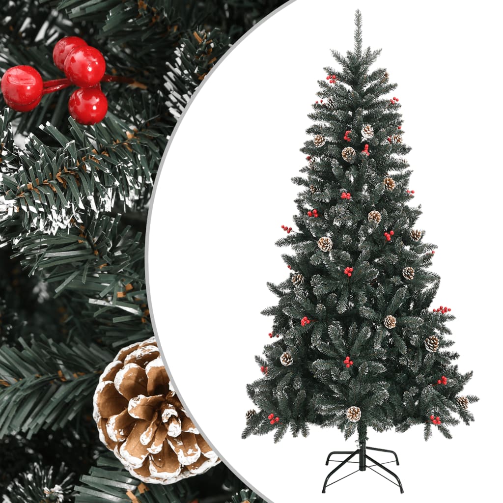 Vidaxx sapin de Noël artificiel avec standard 210 cm PVC vert