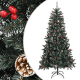 Vidaxx sapin de Noël artificiel avec standard 210 cm PVC vert