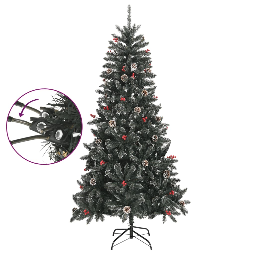 Vidaxx sapin de Noël artificiel avec standard 210 cm PVC vert