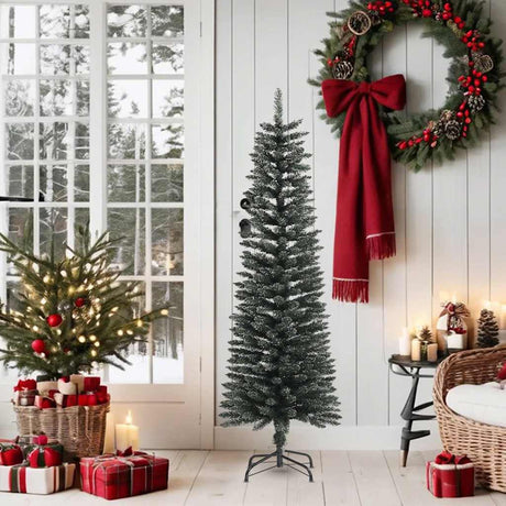 Vidaxx sapin de Noël artificiel avec standard étroit 150 cm PVC vert