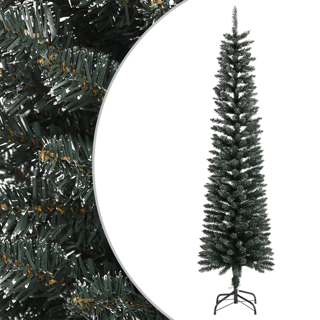 Vidaxl Kunstkerstboom avec un vert PVC étroit standard 210 cm