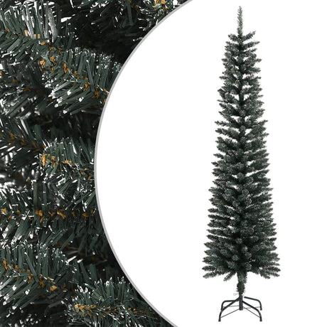 Vidaxl Kunstkerstboom avec un vert PVC étroit standard 210 cm