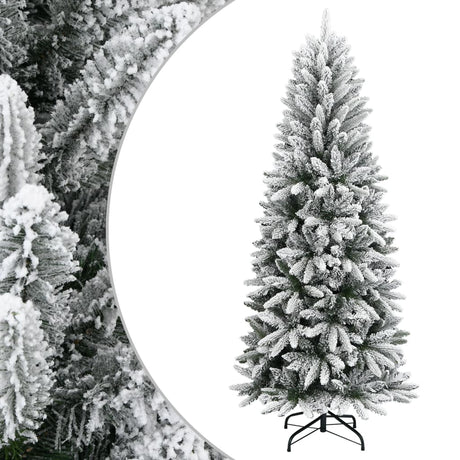 Vidaxl kunstkerstboom avec neige de 150 cm en PVC et PE