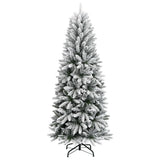 Vidaxl kunstkerstboom avec neige de 150 cm en PVC et PE