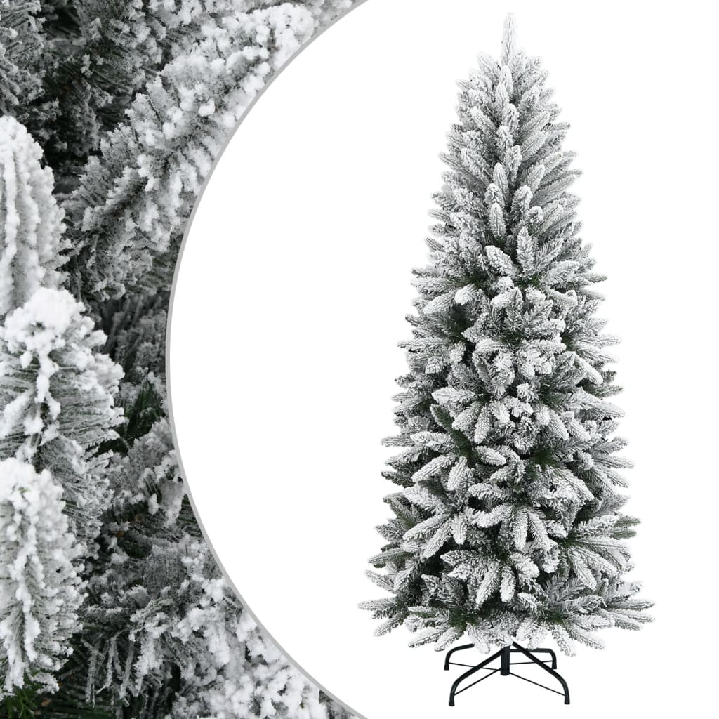 Vidaxl kunstkerstboom avec neige 180 cm en PVC et PE
