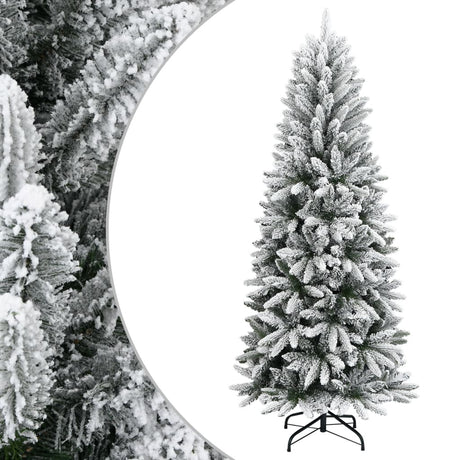 Vidaxl kunstkerstboom avec neige 180 cm en PVC et PE