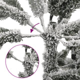 Vidaxl kunstkerstboom avec neige 210 cm en PVC et PE