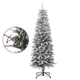 Vidaxl kunstkerstboom avec neige étroite de 150 cm en PVC et PE