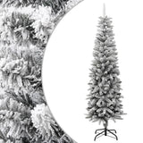 Vidaxl kunstkerstboom avec neige étroite de 180 cm en PVC et PE