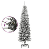 Vidaxl kunstkerstboom avec neige étroite de 180 cm en PVC et PE
