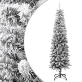 VidaXL Sapin de Noël artificiel avec neige étroit 210 cm PVC et PE