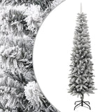 Vidaxl kunstkerstboom avec neige étroite de 240 cm en PVC et PE