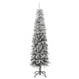 Vidaxl kunstkerstboom avec neige étroite de 240 cm en PVC et PE