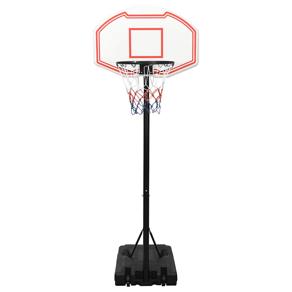 Estándar de baloncesto Vidaxl 237-307 cm de polietileno blanco