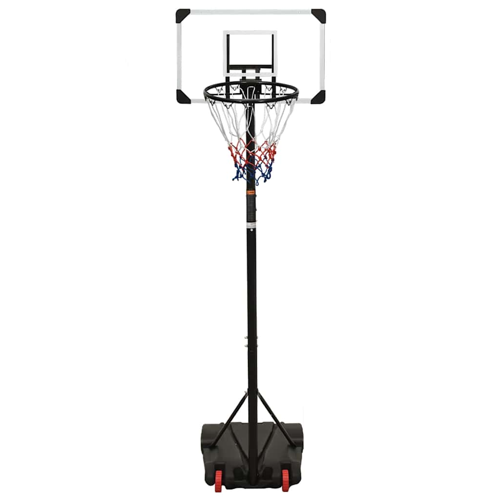 Estándar de baloncesto Vidaxl 216-250 cm de policarbonato transparente