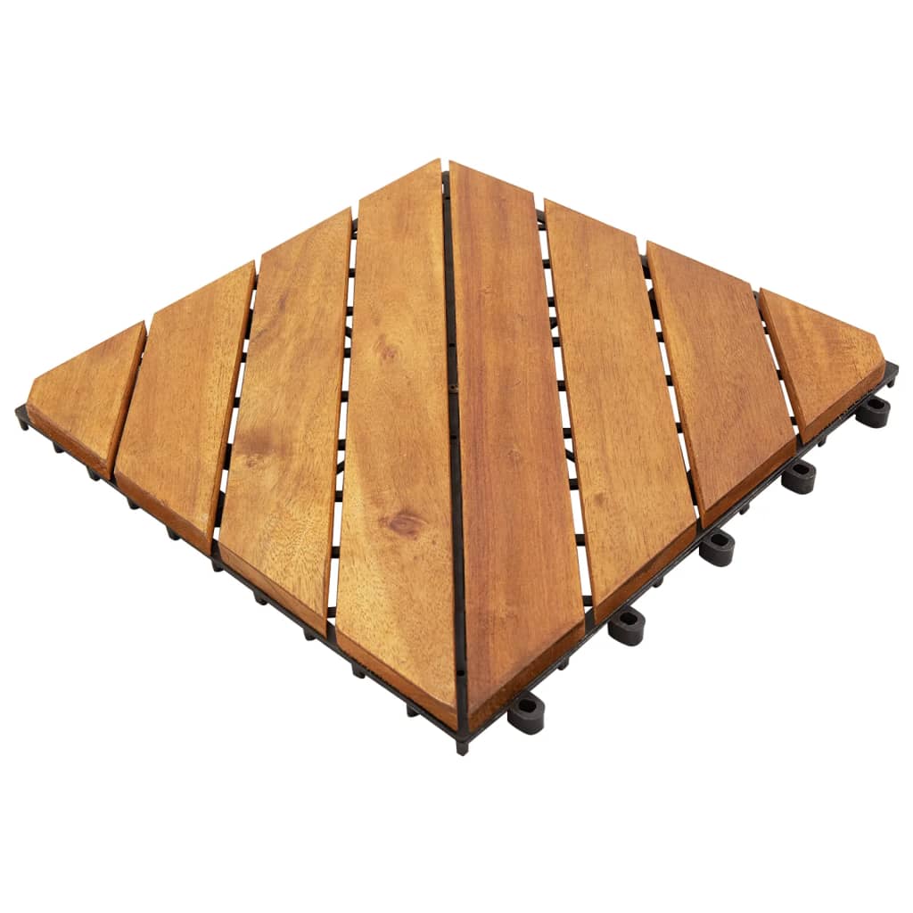 Vidaxl Terrace Fliser 20 stk 30x30 cm Solid Acacia Wood Brown