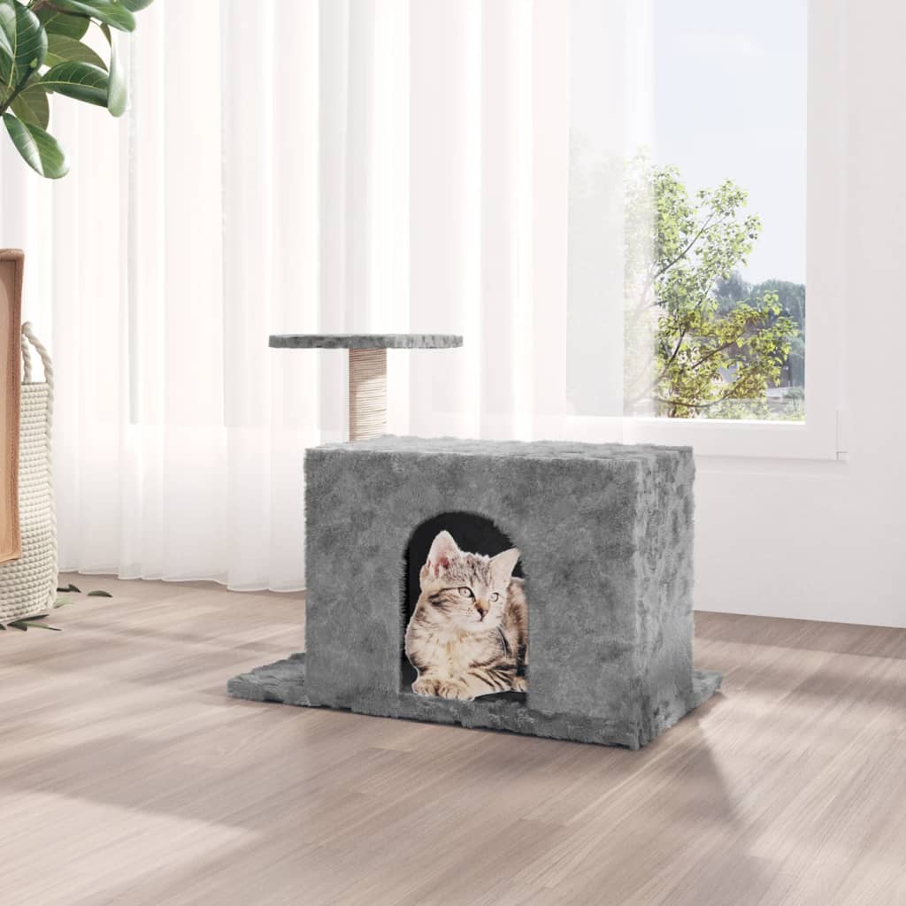 Meubles de chat vidaxl avec sisal grattant 51 cm gris clair