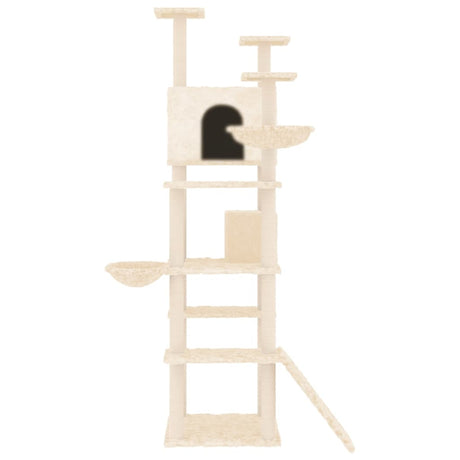 Vidaxl Cat Furniture avec Sisal Scratch Posts 191 cm Crème -Colored