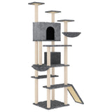 Vidaxl Cat Meubles avec Sisal Scratch Posts 191 cm Gris foncé