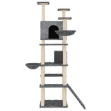 Vidaxl Cat Meubles avec Sisal Scratch Posts 191 cm Gris foncé