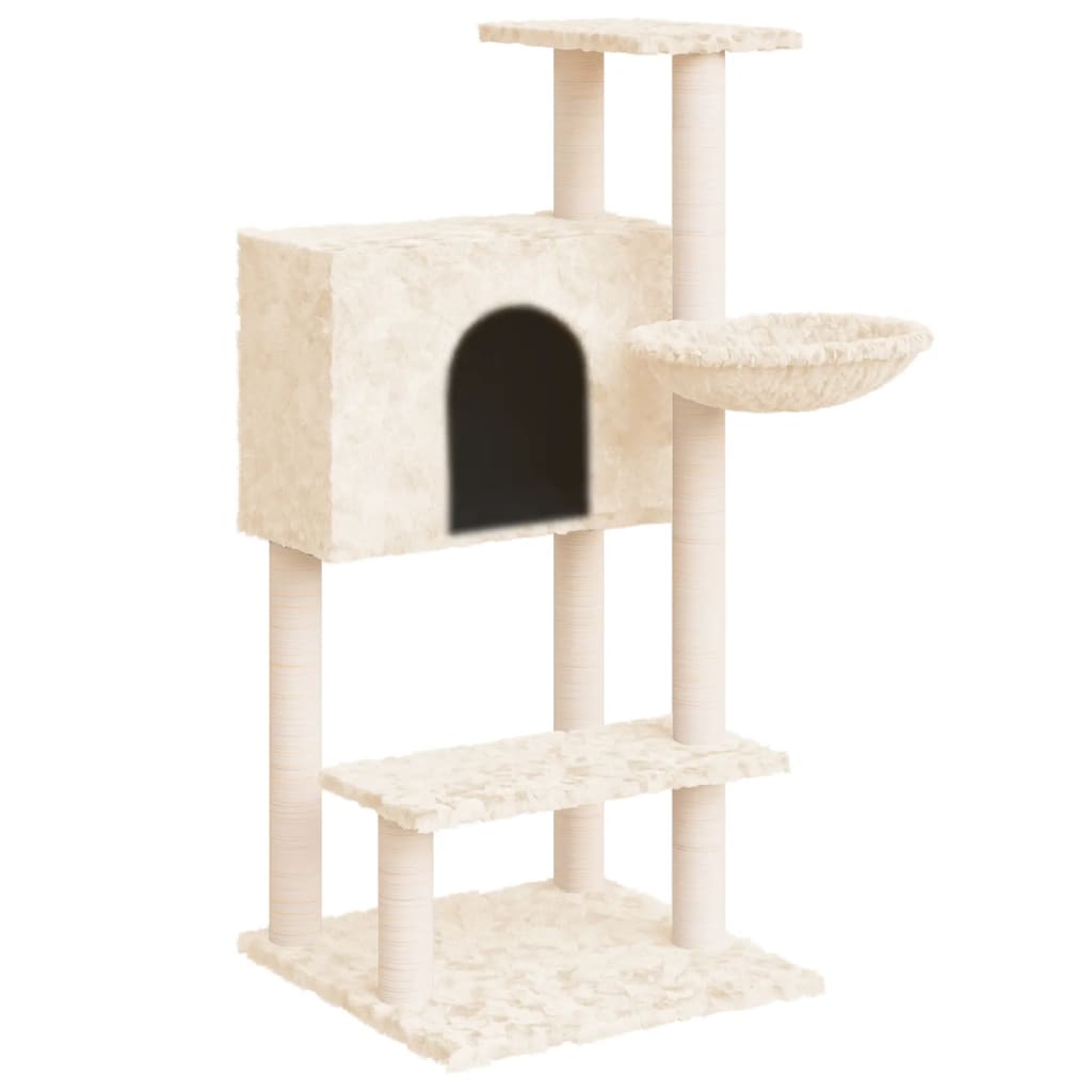 Vidaxl Cat Furniture con graffi di sisal 108,5 cm crema