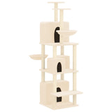 Vidaxl Cat Furniture avec Sisal Scratch Posts 180 cm Crème -Colored