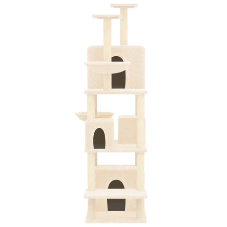 Vidaxl Cat Furniture avec Sisal Scratch Posts 180 cm Crème -Colored