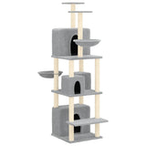 Vidaxl Cat Meubles avec Sisal Scratch Posts 180 cm Gris clair