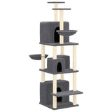 Vidaxl Cat Furniture avec Sisal Scratch Posts 180 cm Gris foncé