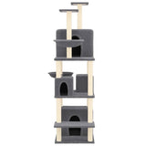 Vidaxl Cat Furniture avec Sisal Scratch Posts 180 cm Gris foncé