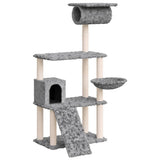 Vidaxl Cat Meubles avec Sisal Scratch Posts 131 cm Gris clair