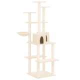 Vidaxl Cat Furniture avec Sisal Scratch Posts 167 cm Crème -Colored