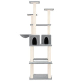 Vidaxl Cat Meubles avec Sisal Scratch Posts 167 cm Gris clair