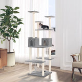 Vidaxl Cat Meubles avec Sisal Scratch Posts 167 cm Gris clair