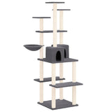 Vidaxl Cat Furniture avec Sisal Scratch Posts 167 cm Gris foncé