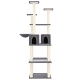 Vidaxl Cat Furniture avec Sisal Scratch Posts 167 cm Gris foncé