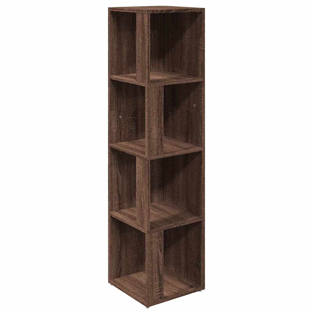 Vidaxl hoekkast 33x33x132 cm bewerkt hout bruin eikenkleur
