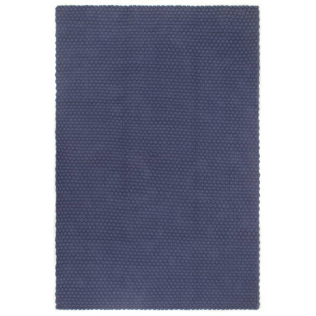 Vidaxl rectangulaire 120x180 cm bleu marine de coton