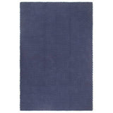 Vidaxl rectangulaire 120x180 cm bleu marine de coton