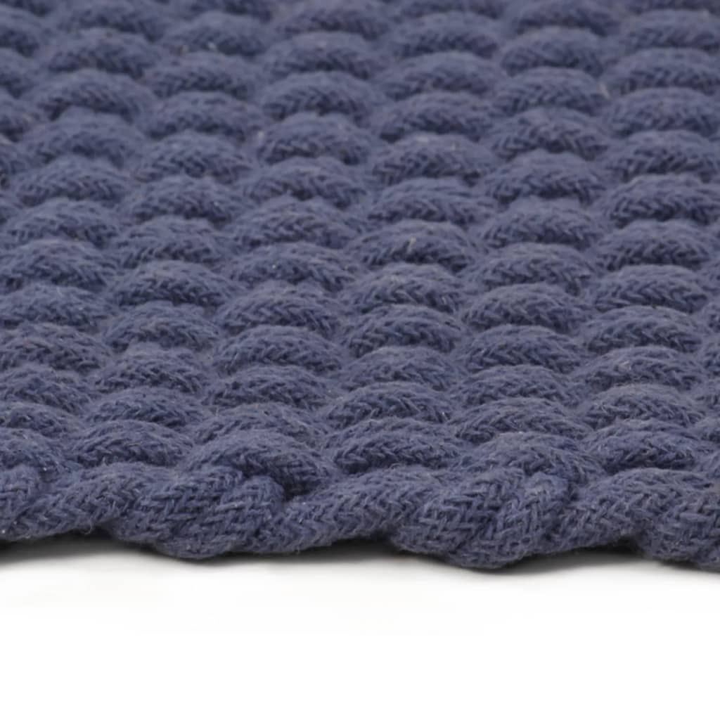 Vidaxl rectangulaire 120x180 cm bleu marine de coton