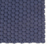 Vidaxl tapis rectangulaire 160x230 cm Coton bleu marine