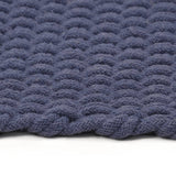 Vidaxl rectangulaire 180x250 cm Coton bleu marine