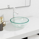 Vidaxl wasbak 30x12 cm gehard glas transparant